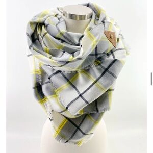 Plaid blanket scarf